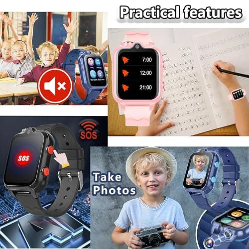 DDIOYIUR Smart Watch for Kids, 4G Phone Calling Text Messaging Child Phone Smartwatch with WiFi, Voice Video Chat, Bluetooth, Alarm, Pedometer, Wrist Watch for 4-16 Boys Girls Birthday Gifts. thumbnail 6