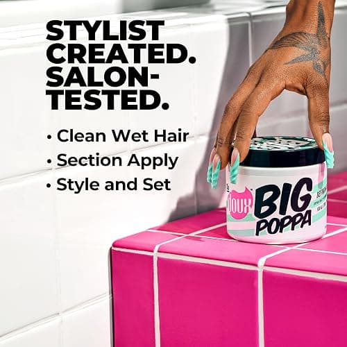 The Doux BIG POPPA Curl Defining Gel for Curly Hair – Frizz Control Styling Gel with Babassu Oil for Long-Lasting Shine & Soft Hold – Non-Crunch Hair Gel for Women, Coils, Waves & Curls thumbnail 4