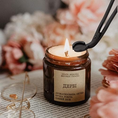 CHEFBEE Black Polished Stainless Steel Candle Wick Trimmer Wick Clipper Cutter, Scissors, Reaches Deep Into Candles to Cut Spent Cord, Allow Cleaner Burn and Prevent Soot Buildup thumbnail 6