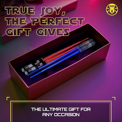 Lightsaber Chopsticks Light Up Star Wars Chopstick Light Up Mini Light Saber Chopsticks for Adults Cool Chopstick Light Saber Sticks Led Chop Sticks Jedi Stix Blue Red 2 Pairs thumbnail 6