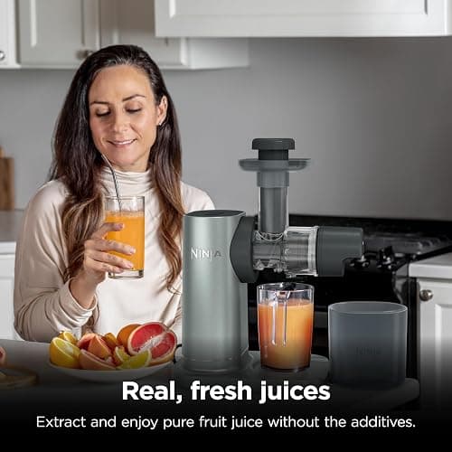 Ninja NeverClog 3-in-1 Juicer, Slicer & Shredder, 32oz Vessel, JC152 | NeverClog auger juices non-stop, plus slicing & shredding attachments. Total Pulp Control, 32-oz vessel, dishwasher safe thumbnail 2