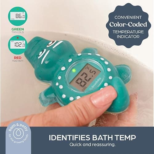 Dreambaby Floating Crocodile Bath Thermometer - Water Temperature Monitoring for Newborns, Infants, Toddlers - Croc Toy with Fahrenheit Display thumbnail 3