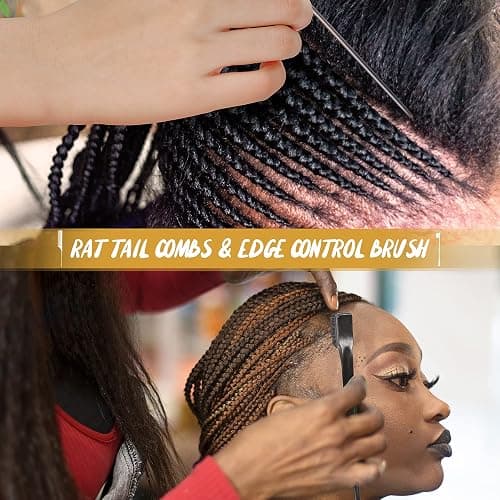 SalonSilk Professional Combs Set for Natural Black Curly Hair for Ladies thumbnail 4
