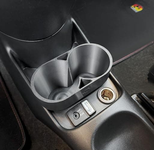 Ricreo for Abarth 500/595 and Fiat 500 Extension Holder - Anti-Fall Solution and Smartphone Holder, Extended Drink Holder, 500 Items Organizer thumbnail 2