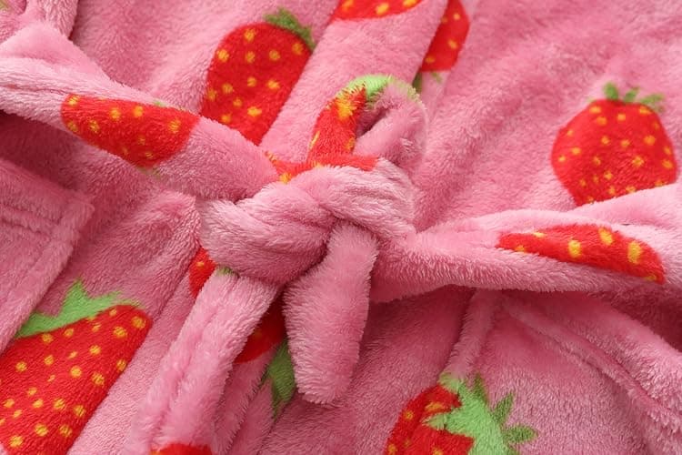 FunnyPaja Girls Soft Fleece Robes Plush Hooded Bathrobes Sleepwear for Kids 2-16 Years thumbnail 5