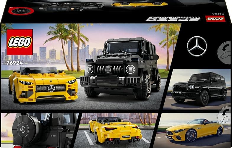 LEGO Speed Champions Mercedes-AMG G 63 & Mercedes-AMG SL 63 Car Toys, Vehicle Playset for Kids, 2 Building Sets with 2 Driver Minifigures, Gift for 10 Plus Year Old Boys and Girls 76924 thumbnail 12