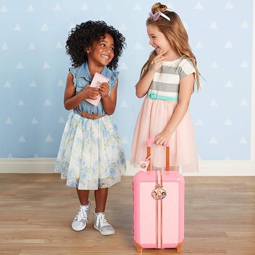 Disney Princess Travel Suitcase Play Set for Girls with Luggage Tag by Style Collection, 17 Pretend Play Accessoriespiece Including Travel Passport! for Ages 3+ thumbnail 2