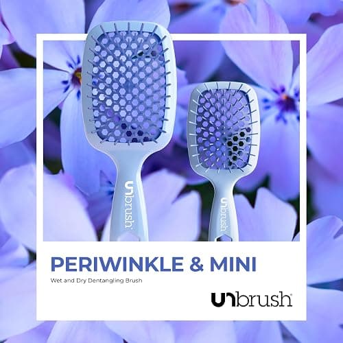 FHI Heat - UNbrush Detangling Brush Combo Pack — Original & Mini UNbrush Hairbrush for All Wet/Dry Hair Types — DuoFlex Anti Static Hair Brush, Vented Detangler Brush for Pain-Free Styling thumbnail 6