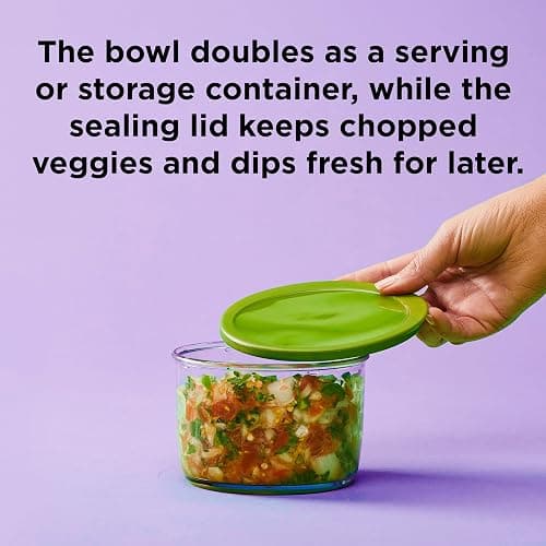 Chef'n VeggiChop Hand-Powered Food Chopper (Arugula), 5.5" x 5.5" x 5" thumbnail 6