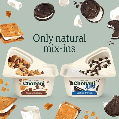Chobani, Flip, Low-Fat Greek Yogurt Cookies & Cream, 4.5oz thumbnail 7