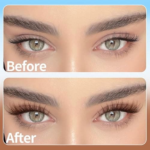 Brown Lash Clusters Kit Natural Eyelash Clusters Fluffy Lash Extension Kit Wispy Eyelash Extension Kit Matte Brown Cluster Eyelash Extensions 8-16mm Individual Lashes Clusters by TNFVLONEINS thumbnail 4