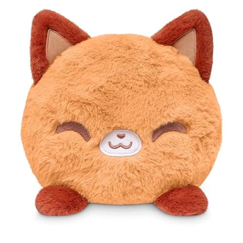 TeeTurtle Reversible 6" Fox Plushie - Comfy Cozy- Cute Kawaii Soft Fuzzy Stuffed Animal - Image 1