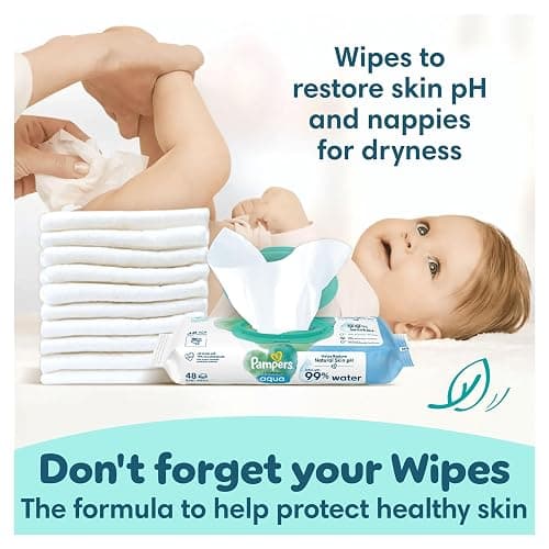 Pampers Premium Protection Baby Size 1, 50 Nappies, 2kg-5kg, Essential Pack, Double Protection for Skin and Against Leaks thumbnail 7