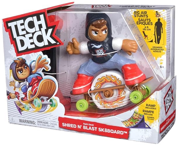 Tech Deck Shred N' Blast Sk8board, Motorized Finger Skateboard Toy with Rider & Ramp for Fast Tricks & High Jumps, Kids Toys for Boys and Girls Ages 6 & Up thumbnail 9