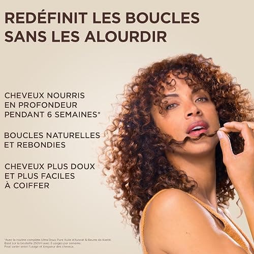 Garnier Ultra Doux - Après-Shampooing pour Cheveux Secs, Bouclés à Crépus - À l'Huile d'Avocat et Beurre de Karité - Texture Crémeuse et Onctueuse - 360 ml - Homme & Femme thumbnail 7