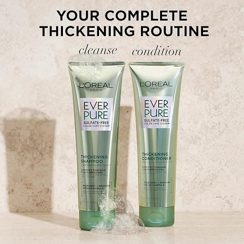 L'Oreal Paris Thickening Sulfate Free Shampoo, Thickens + Strengthens Thin, Fragile Hair, Hair Care with Rosemary Leaf, EverPure, 8.5 Fl Oz (Packaging May Vary) thumbnail 7