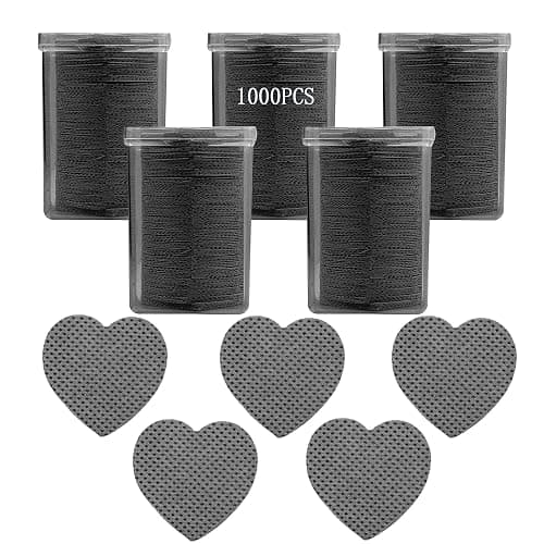 1000 PCS Lint Free Nail Wipes, Nail Polish Remover Wipes, Gel Nail Polish Remover, Lash Glue Cleaning Pads, Black - Image 1