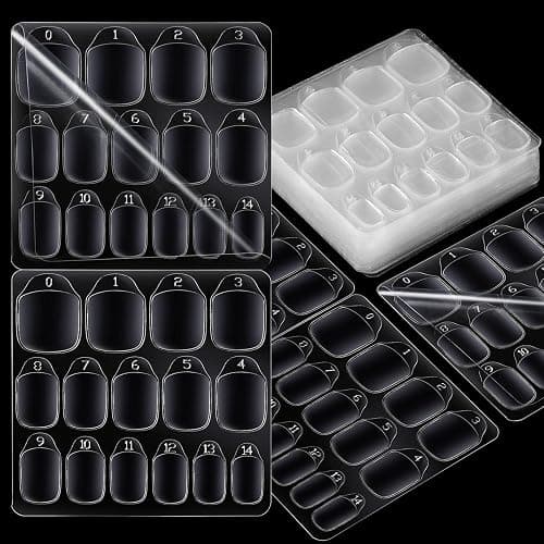 Teenitor 300pcs Nail Adhesive Tabs for Press on Nails, 15 Sizes of Nail Sticky Tabs for Nails Press on Nail Stickers, Nail Glue Stickers Press on Sticky Tabs, 20 Sheets - 300 - Image 1