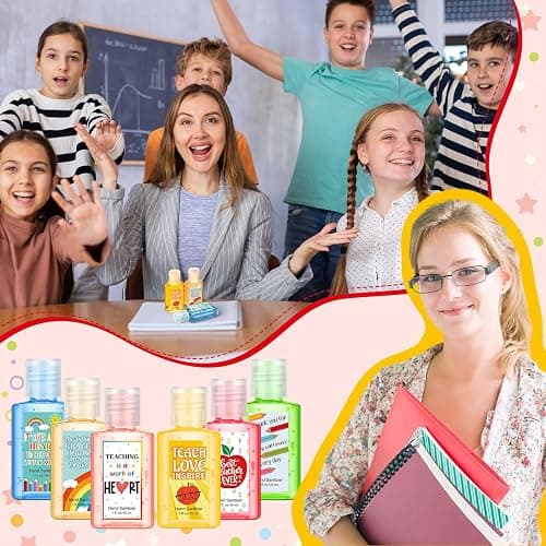 24 Pack Mini Hand Sanitizer Bulk Teacher End of Year Gifts for Student Scented Hand Sanitizer Travel Size 1oz First Day Back to School Party Supplies Employee Appreciation Gifts for Staff Coworker thumbnail 3
