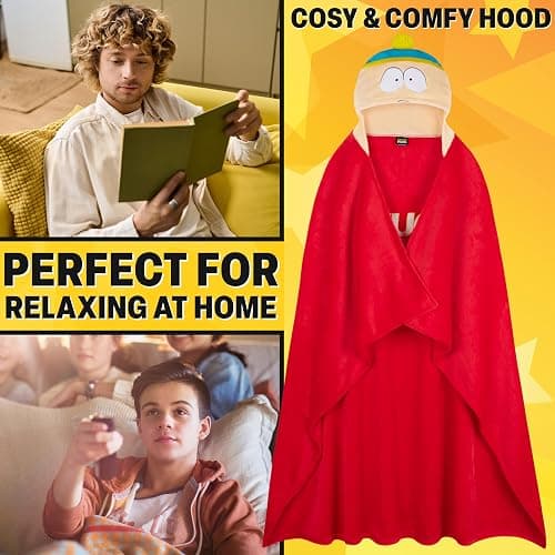 Get Trend Adult Blanket with Hood 51x59 in, Fleece Throw Oversized Wearable Blanket, Soft Loungewear, Christmas Gifts thumbnail 3