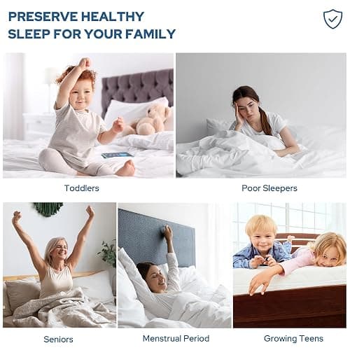 BEDLORE Waterproof Mattress Protector, Noiseless Twin XL Size Mattress Pad with Deep Pocket Fitted Up to 6"-15", Soft Breathable Dirt-Proof Mattress Cover for College Dorm (Gray) thumbnail 7