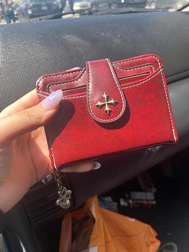 GGOOB Small Wallet for Women Zip Bifold Vintage Wallet Goth Purse Mini Leather Cash Wallets with Zipper Coin Pocket thumbnail 7