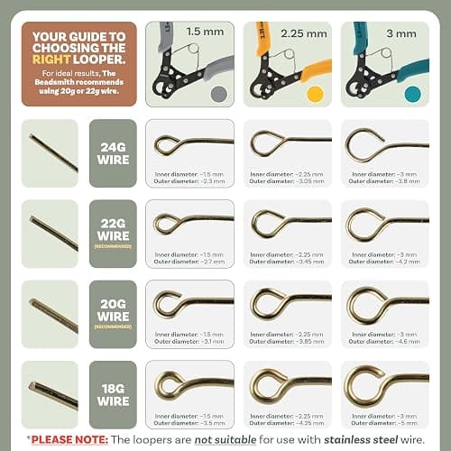 The Beadsmith Original One Step Looper – Create and Trim Consistent 1.5 mm Loops for Jewelry Making, Use With 24-18g Craft Wire (Patented) thumbnail 6