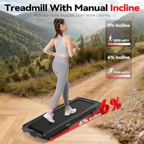 Sperax Walking Treadmill Pad with APP, 3 in 1 Under Desk Treadmill, 400W Low Noise Walking Vibration Pad with Remote Control,Portable Treadmills for Home Office thumbnail 5