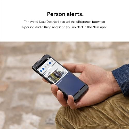 Google Nest Doorbell (Wired) - Formerly Nest Hello - Video Doorbell with 24/7 Streaming - Smart Doorbell Camera for Home with HDR Video, HD Talk and Listen, Night Vision, and Person Alerts thumbnail 4