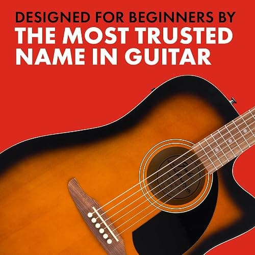 Fender California Debut Redondo CE Series Acoustic Guitar, Beginner Guitar, 2-Year Warranty, Includes Built-In Tuner, 2-Tone Sunburst thumbnail 4