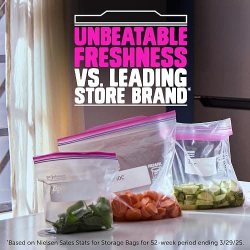 Ziploc Gallon Food Storage Bags, 120ct Total, Stand-Up Bottom, Easy to Fill, 30 Count (Pack of 4) (Packaging May Vary) thumbnail 2