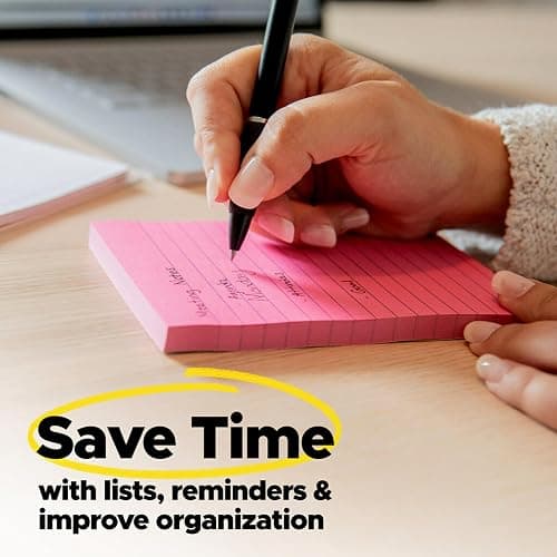 Post-it Super Sticky Notes, 3x3 in, 6 Pads, 2X The Sticking Power, Energy Boost Collection, Bright Colors (Orange, Pink, Blue, Green),Recyclable (654-6SSAU) thumbnail 8