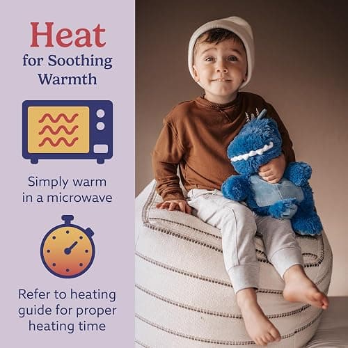 warmies Microwavable & Weighted Stuffed Animals, Trex - Heatable Stuffed Animal Heating Pad - Weighted Plush Comfort - Lavender-Scented - for Adults & Children (Boys, Girls, Babies & Toddlers) thumbnail 4