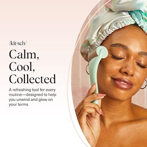 Kitsch Ice Roller for Face – Stainless Steel Face Ice Roller to Reduce Puffiness, Redness & Headaches – Cooling Facial Roller for Skin Care, Irritation Relief & Spa-Like Experience at Home - Mint thumbnail 8