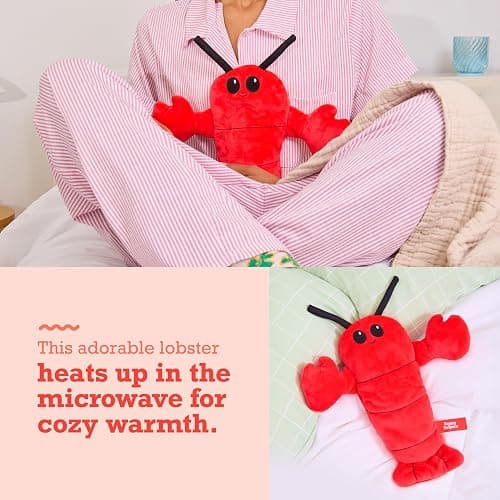 Menstruation Crustacean Lobster by Relatable, Funny Microwavable Heating Pad for Period Cramps, A Thoughtful Holiday Selft Care Gift or Stocking Stuffer for Teens, Women, and Friends thumbnail 2