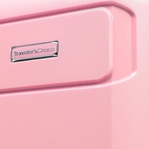 Traveler's Choice Pagosa Indestructible Hardshell Expandable Spinner Luggage, Pink, 26-Inch Medium thumbnail 9
