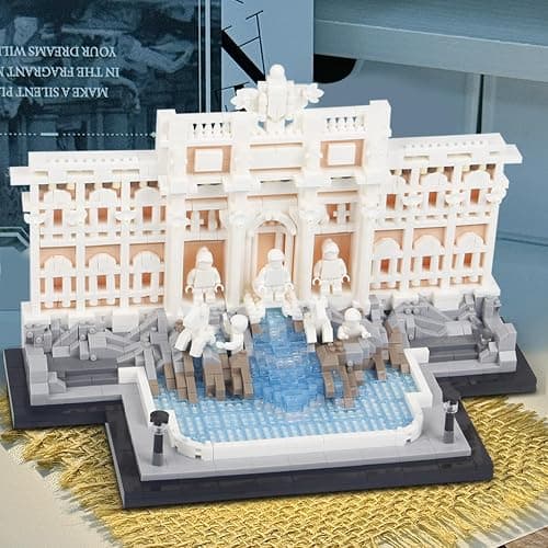 SAMYBLOCKS 2000pcs Micro Mini Blocks Trevi Fountain Archiecture Building Blocks Set,Creative Ideals Roman Landmark Model Collection, for 14+ Boys, Girls or Adults thumbnail 4