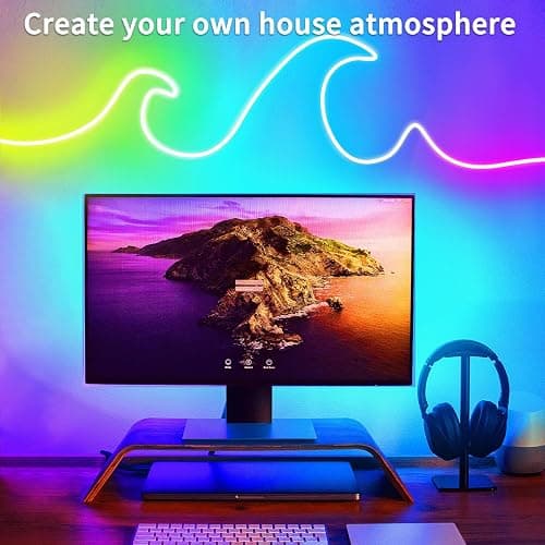 segrass 16.4FT DC24V RGB LED neon Rope Lights with Remote/APP Control Waterproof Flexible Neon LED Strip Lights LED neon Rope Lights for Bedroom Room Outdoors Decor thumbnail 4