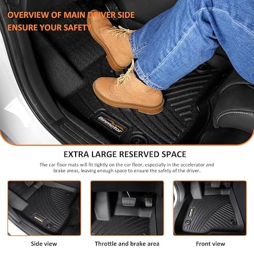 Binmotor-Floor Mats & Cargo Liner Set for Nissan Kicks 2024 2023 2022-2018, All Weather Mats Cargo Trunk Mat Waterproof Car Mats for Nissan Kicks Accessories Custom Fit thumbnail 5