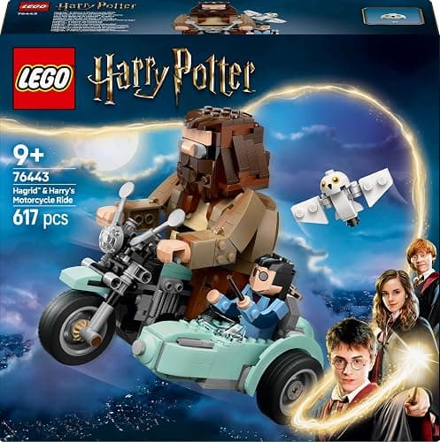 LEGO Harry Potter Hagrid & Harry’s Motorcycle Ride - Play and Display Motorbike Toy with a Sidecar & Hedwig Owl Figure - Wizarding World Gift for 9+ Year Old Girls & Boys - 76443 thumbnail 7