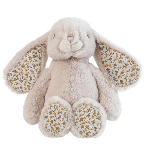 DILLY DUDU Blossom Bunny Rabbit Stuffed Animal Plush Toy Best Gifts 10-Inch（Beige） - Image 1