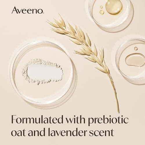 Aveeno Stress Relief Moisturizing Body Lotion, Lavender Scent with Prebiotic Oat for Sensitive Skin, Lightly Scented Lotion with 48-Hour Hydration, Fast Absorbing, Non-Greasy, Value Size 33 Fl Oz thumbnail 6