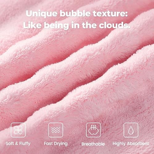 V.&GRIN Women Hooded Towel Robe - Super Absorbent Quick-Dry Soft Long Bathrobe for After Shower Spa Size S-3XL thumbnail 3