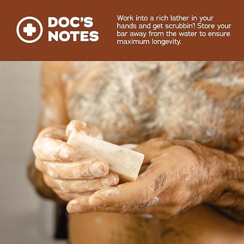 Dr. Squatch Natural Bar Soap for Men - Cold Process Soap with No Harsh Chemicals - Wood Barrel Bourbon (5 oz, 3-Pack) thumbnail 2