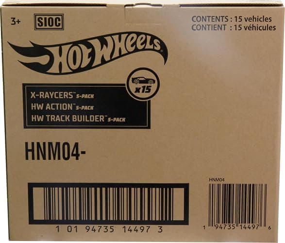 Hot Wheels Toy Cars or Trucks 5-Pack Bundle, 3-Themed Sets of 5 1:64 Scale Die-Cast Vehicles for Kids & Collectors, 15 Total (Styles May Vary) thumbnail 5