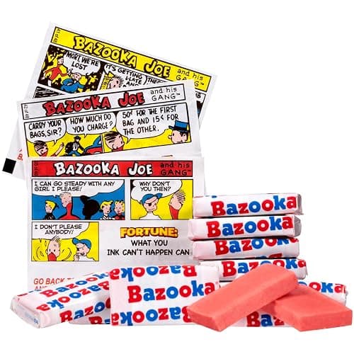 Bazooka Bubble Gum Bulk, Halloween Candy Bulk, 225 Count Tub of Chewing Gum Individually Wrapped, Old Fashioned 90's Candy for Baseball, Party Favors, Goodie Bags, Trick or Treating thumbnail 7