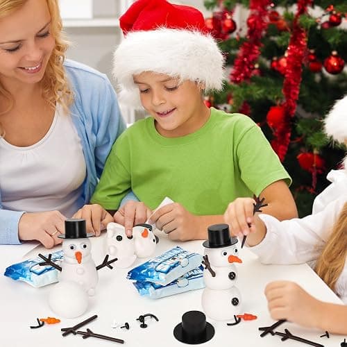 4 Pack Christmas Crafts, Air Dry Clay Snowman Craft, Do You Want to Build a Snowman Christmas Stocking Stuffers for Kids, Toddler Crafts Supplies for Christmas Winter Event Game Toys Xmas Present thumbnail 5