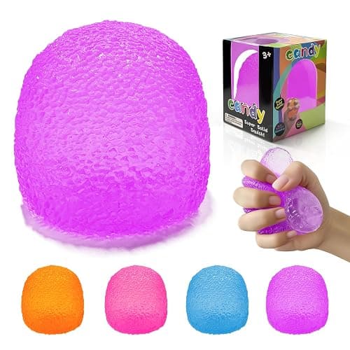 Squishy Fidget Toys Stress for Kids and Adults,Valentines Gifts for Her Him Women Super Solid Squeeze Ball,Sensory for Stress Relief, Birthday, Valentines Day Gifts and Party Favors (Purple) - Image 1