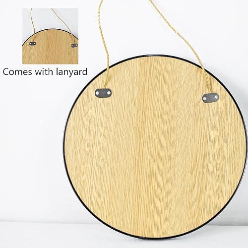 YCHMIR Small Round Wall Mirror,Bathroom Mirror (Black, 11.8 in.) thumbnail 7