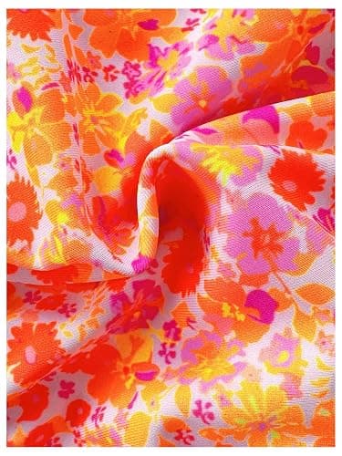 BEAUDRM Women's 2 Piece String Bikini Sets Floral Print Ruffled Halter Tie Backless Thong Swimsuits Bathing Suit thumbnail 5